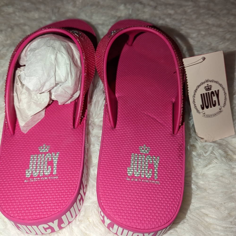 Nwt Juicy couture fuchsia Juicy Sandy sandals - Picture 12 of 16